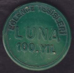 Luna 100.yıl Lunapark Jetonu Yeşil ( Yazılar Erkek )