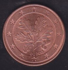 Avrupa Birliği 5 Euro Cent 2018 D Almanya