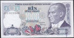 7.Emisyon 2.Tertip 1000 Lira J07 023566 Çilaltı Çil