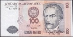 Peru 100 Intis 1987 Çilaltı ( Kat yok ) Pick133