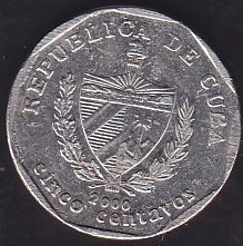 Küba 5 Centavos 2000