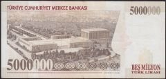 7.Emisyon 5 000 000 Lira H35 813057 Çok Temiz+