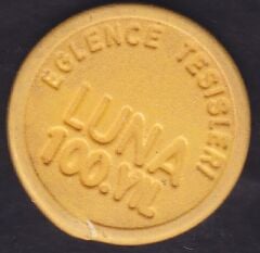 Luna 100.yıl Lunapark Jetonu Sarı