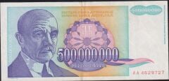 Yugoslavya 500000000 Dinar 1993 Çok Çok Temiz+ (  AA )