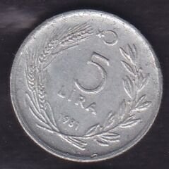 1981 Yılı 5 Lira