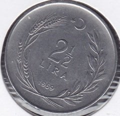1969 Yılı 2.5 Lira Düz