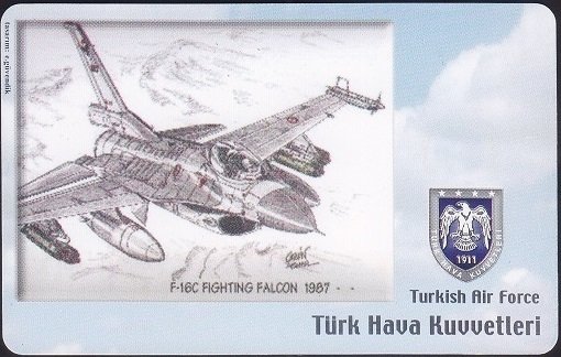 TÜRK TELEKOM 50 KONTÖR - F-16C FIGHTING FALCON 1987 UÇAK -SKT MART 2009