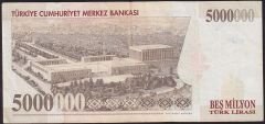 7.Emisyon 5 000 000 Lira H34 052320 Çok Temiz