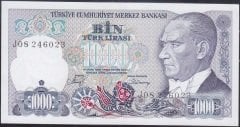 7.Emisyon 2.Tertip 1000 Lira J08 246023 Çilaltı Çil