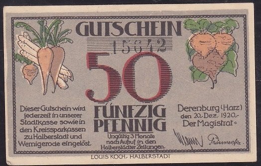 ALMANYA 50 PFENNİNG NOTGELD 1920 ÇİL