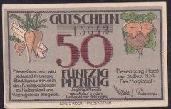 ALMANYA 50 PFENNİNG NOTGELD 1920 ÇİL