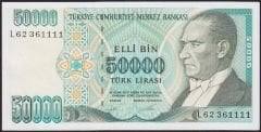 7.Emisyon 2.Tertip 50000 Lira L62 361111 Çilaltı
