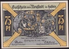 Almanya 75 Pfennig Notgeld 1921 Çil