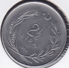 1969 Yılı 2.5 Lira Ters