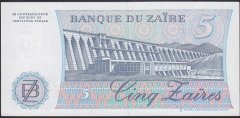 Zaire 5 Zaires 1985 Çilaltı Çil Pick 26A