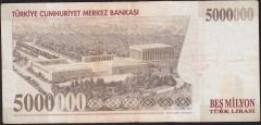 7.Emisyon 5 000 000 Lira H32 403128 Çok Temiz