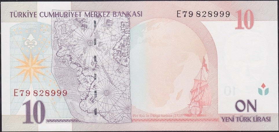 8.Emisyon 10 YTL E79 828999 Çil