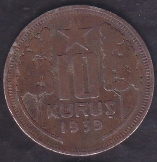 1939 Yılı 10 Kuruş