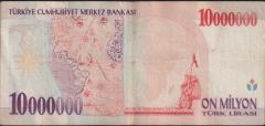 7.Emisyon 10 000 000 Lira C49 314204 Çok Temiz