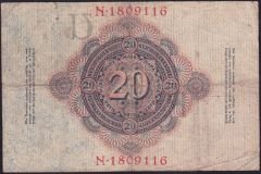 Almanya 20 Mark 1914 Çok Temiz