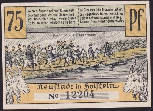 Almanya 75 Pfennig Notgeld 1921 Çil