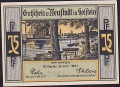 Almanya 75 Pfennig Notgeld 1921 Çil