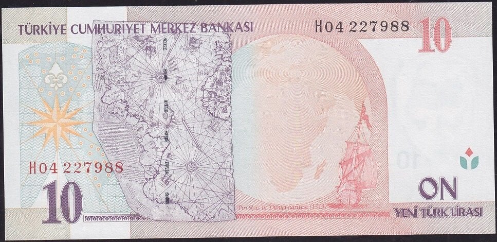 8.Emisyon 10 YTL H04 227988 Çil