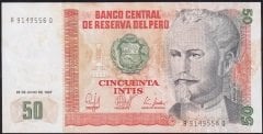 Peru 50 İntis 1987 Ççt ( Kat Yok Leke var ) Pick 131b