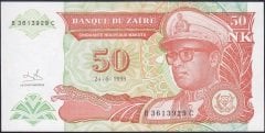 Zaire 50 Nouveaux Makuta 1993 ÇİL Pick 51