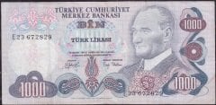 6.Emisyon 2.Tertip 1000 Lira E23 672829 Çok Temiz +