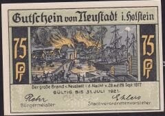 Almanya 75 Pfennig Notgeld 1921 Çil