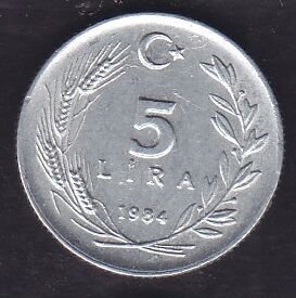 1984 Yılı 5 Lira