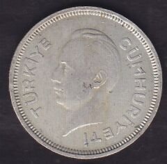 1940 Yılı 1 Lira Gümüş