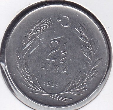 1968 Yılı 2.5 Lira Düz