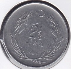 1968 Yılı 2.5 Lira Düz