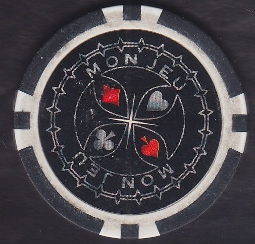 TEXAS HOLDEM POKER FİŞİ MON JEU SİYAH eski para değerleri