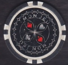 TEXAS HOLDEM POKER FİŞİ MON JEU SİYAH eski para değerleri