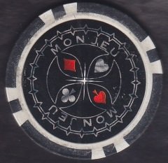 TEXAS HOLDEM POKER FİŞİ MON JEU SİYAH eski para değerleri