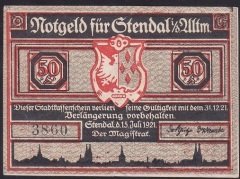 ALMANYA 50 PFENNİNG NOTGELD 1921 ÇİLALTI ÇİL