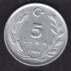 1984 Yılı 5 Lira