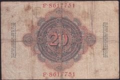 Almanya 20 Mark 1910 Çok Temiz