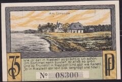 Almanya 75 Pfennig Notgeld 1921 Çil