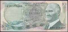 6.Emisyon 2.Tertip 10 Lira K90 358460 Çok Temiz+