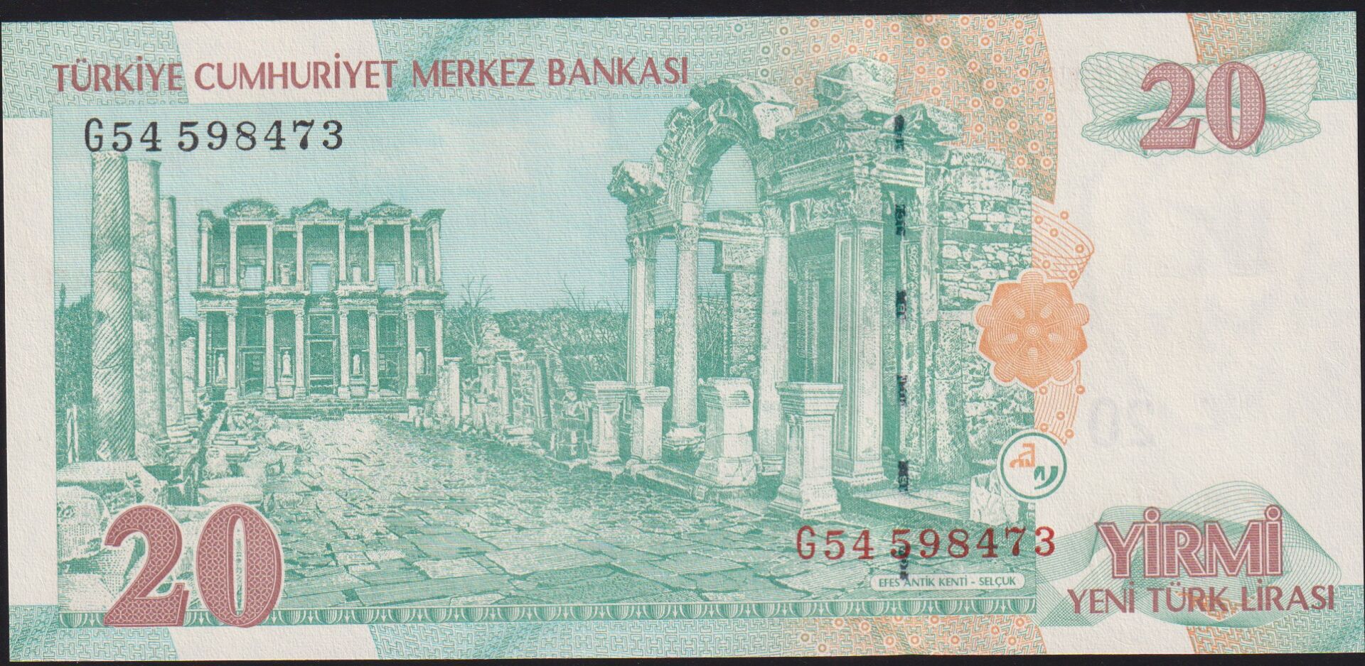 8.Emisyon 20 YTL G54 5984XX Çil
