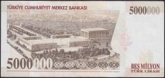 7.Emisyon 5 000 000 Lira K58 144028 Çok Temiz+