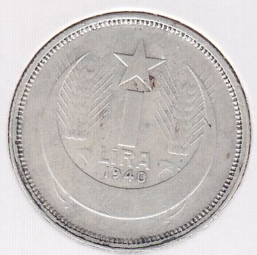 1940 Yılı 1 Lira Gümüş