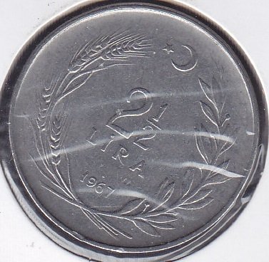 1967 Yılı 2.5 Lira Düz