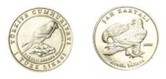 2009 YILI 1 LİRA ŞAH KARTALI ÇİLALTI ÇİL