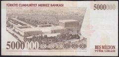 7.Emisyon 5 000 000 Lira H27 487187 Çok Temiz+