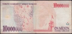 7.Emisyon 10 000 000 Lira A30 113698 Çok Temiz